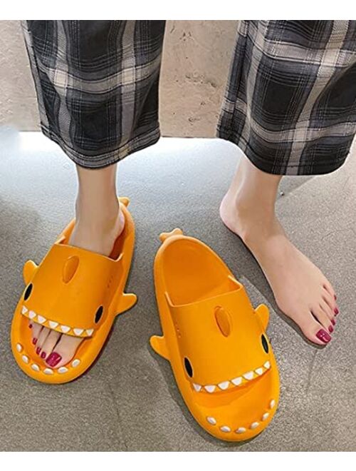 Avilego Unisex Shark Slides Non-Slip Novelty Open Toe Sandals Fashionable Cute Beach Slippers Indoor & Outdoor