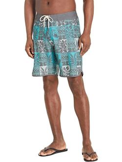 Waterman Leaf Boxes Scallop Boardshorts 20"