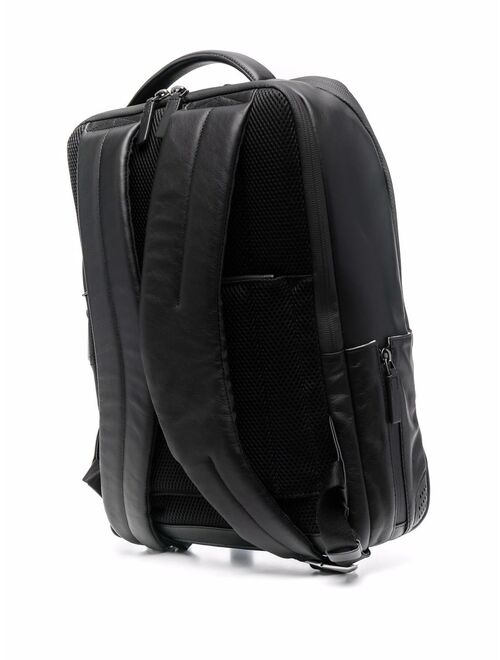 PIQUADRO leather rectangle back pack