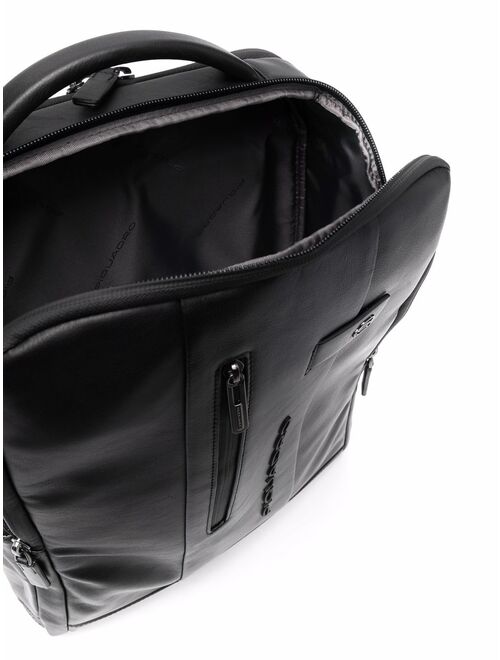 PIQUADRO leather rectangle back pack