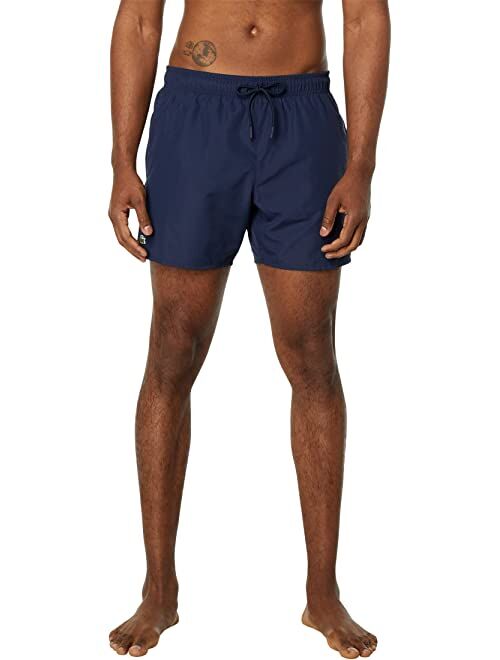 Lacoste Solid Elastic Waist Swim Trunks