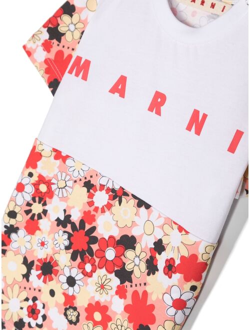 Marni Kids floral-print cotton T-shirt