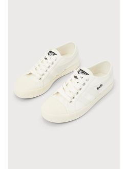 Coaster Off White Flatform Lace-Up Sneakers
