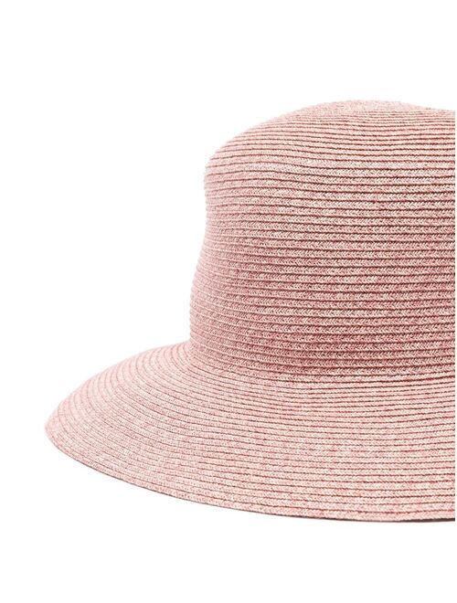 Monnalisa bow-detail woven hat
