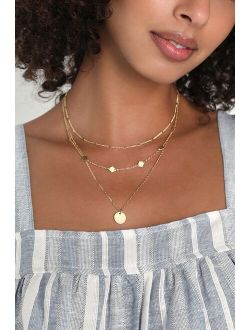 Undeniable Style Gold Layered Pendant Necklace