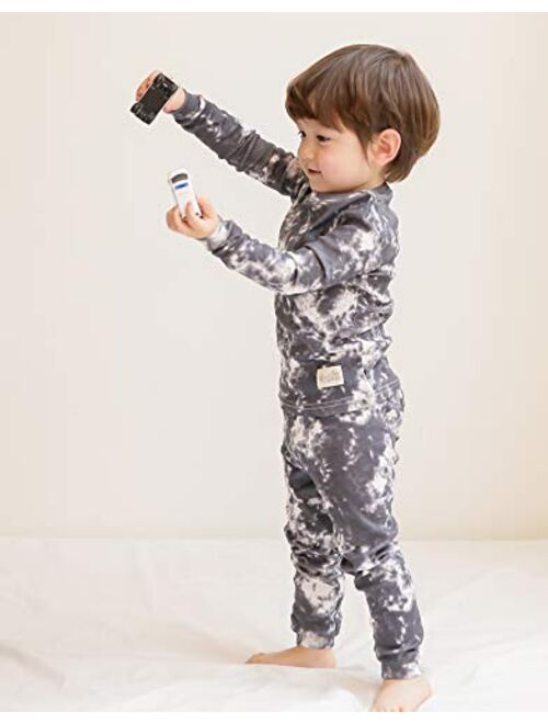 VAENAIT BABY 12M-12 Toddler Kids Boys Girls 100% Cotton Marbling Sung Fit Sleepwear Pajamas 2pcs Pjs Set