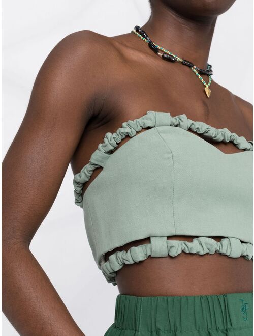 GANNI strapless crop top