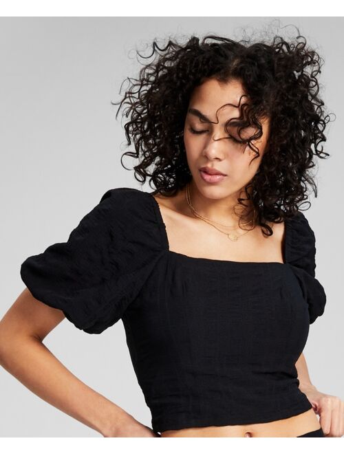 AND NOW THIS Women's Puff-Sleeve Top