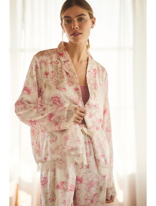 Rachel Parcell Lace-Trimmed Printed Sleep Set
