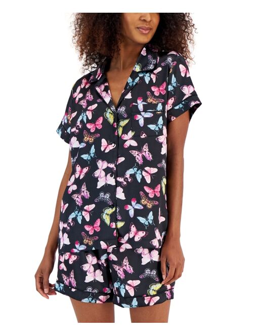 INC INTERNATIONAL CONCEPTS Women's Notch Collar Pajamas Set, Created for Macy's