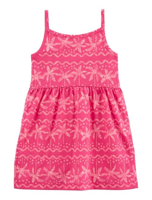 CARTER'S Toddler Girls Tropical All Over Print Jersey Tank Dress