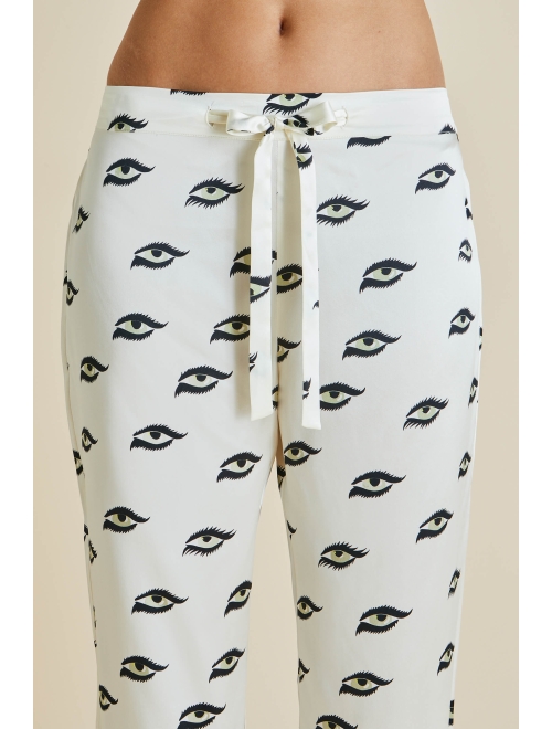 Olivia von Halle Lila eye-print pajama set