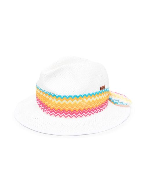 Missoni Kids Fedora embellished ribbon hat