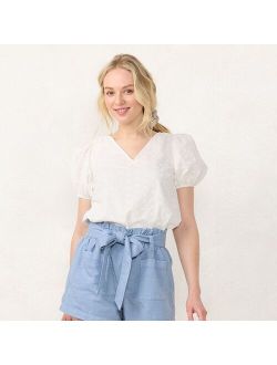 Women's LC Lauren Conrad Flowy Sleeve Woven Tee