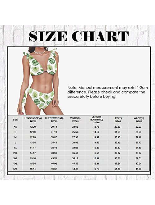 Artsadd Custom Woman's American Flag Bikini with Face Personalized Photo on Bathing Suit for Women