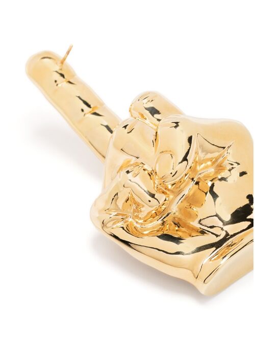 Y/Project gold-tone middle finger earring