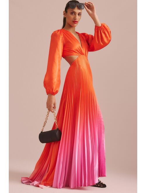 Delfi Collective Long-Sleeve Ombre Maxi Dress