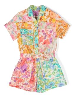 floral-print cotton jumpsuit