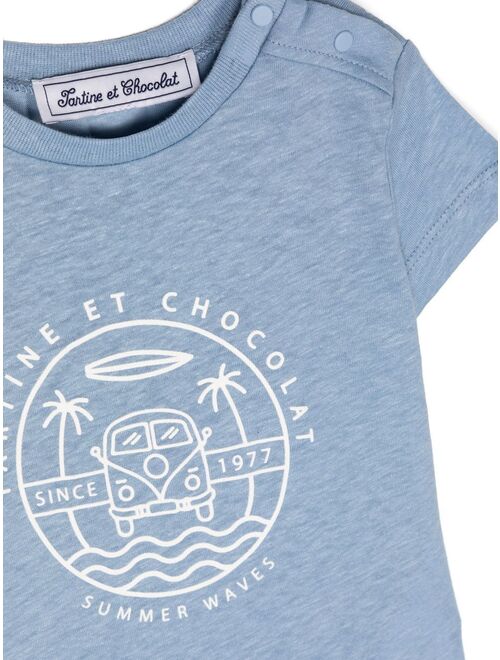 Tartine Et Chocolat logo-print detail T-shirt