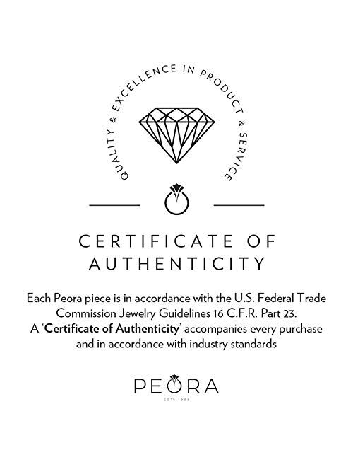 Peora Sterling Silver Sungate Solitaire Pendant Necklace in Various Gemstones, 6mm Cushion Cut, with 18 inch Italian Chain