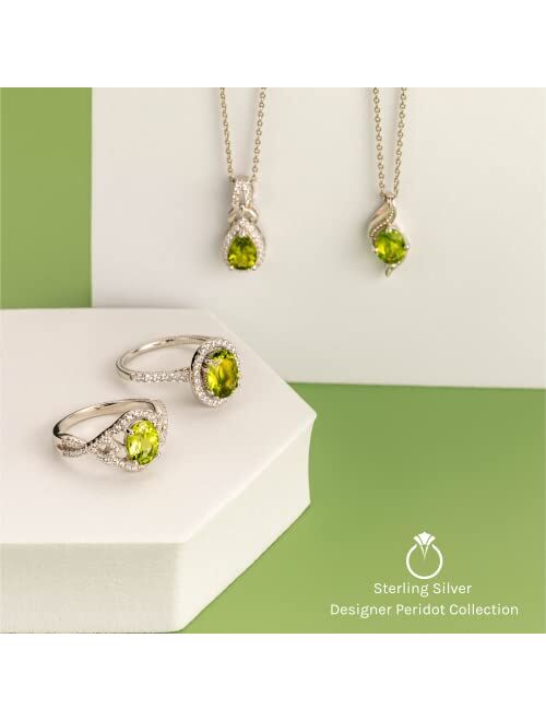 Peora Peridot Heart Promise Ring in Sterling Silver, 1.25 Carats total, Comfort Fit, Sizes 5 to 9