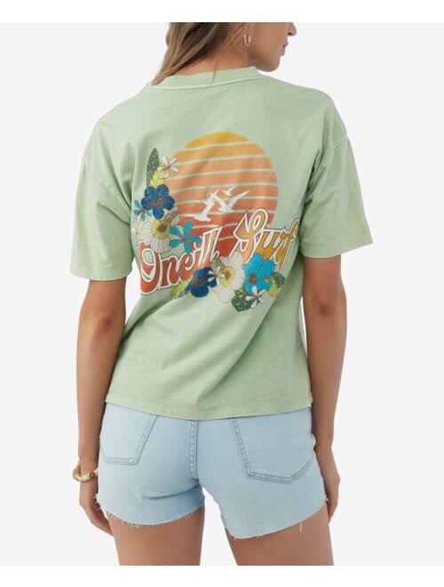 O'NEILL Juniors' Sundown Cotton Graphic Crewneck T-Shirt