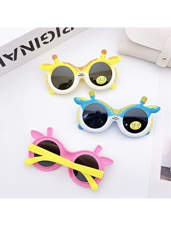 Ricawa 3 Pack Deer Kids Sunglasses, Toddler Sunglasses for Boys Girls Age 2-4-6, Polarized Sunglasses for Kids, 100% UV Protection