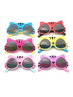 MIUSKATL Animal Kids Sunglasses Bulk 6 Pcs Kids Sunglasses Party Favors Funny Sunglasses for Boys Girls Party Supplies