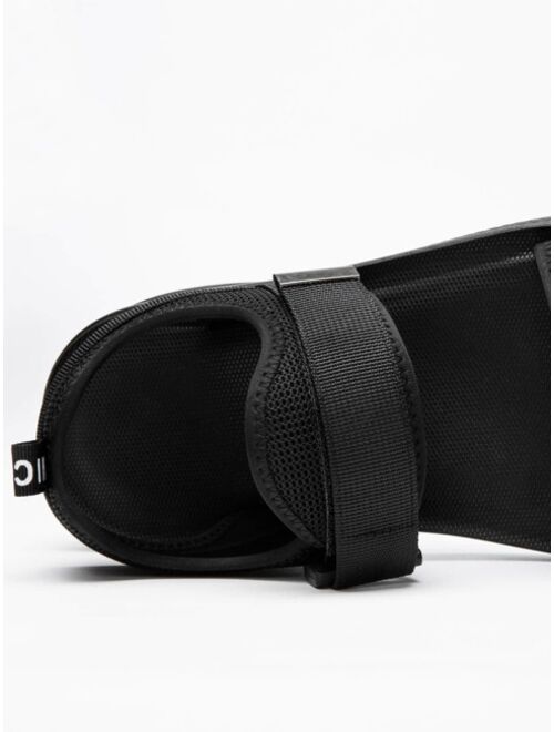 YWCHUNGE Men Hook-and-loop Fastener Sandals, Sport White Fabric Sport Sandals