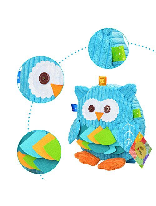 Rejolly Owl Backpack for Toddler Girls Cute Mini Plush Baby Book Bag Animal Cartoon Preschool Purse for Kids 1.5-3 Years Pink