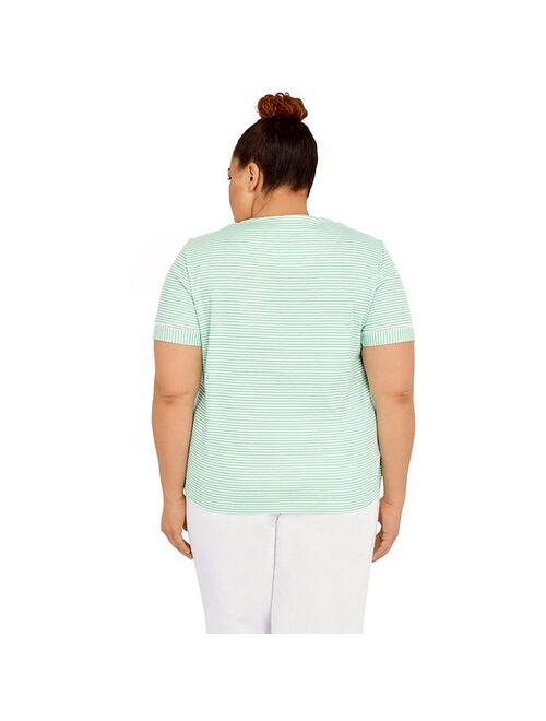 Plus Size Alfred Dunner Mini Stripe with Butterfly Top