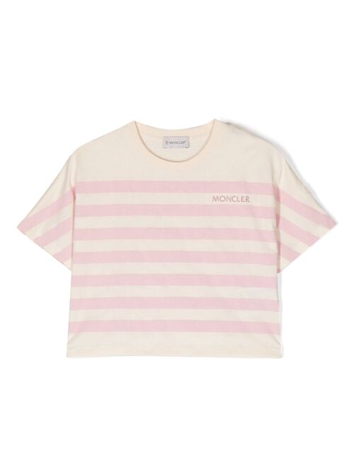 Moncler Enfant embroidered-logo cotton T-shirt