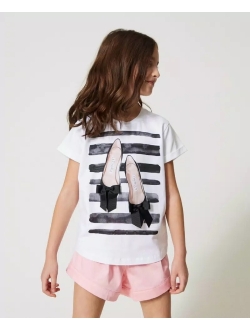 TWINSET Kids bow-applique T-shirt