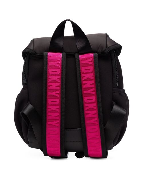 Dkny Kids logo-print foldover backpack