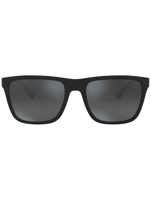 A|X ARMANI EXCHANGE Men's Low Bridge Fit Sunglasses, AX4080SF 57
