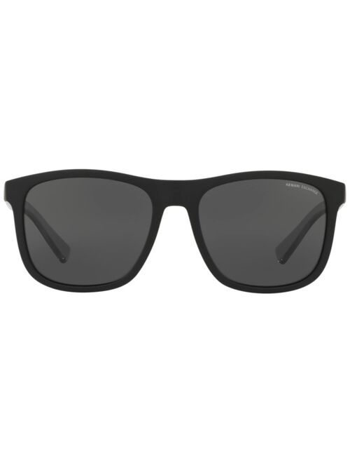 A|X ARMANI EXCHANGE Men's Low Bridge Fit Sunglasses, AX4049SF 57