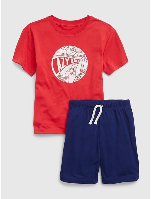 Gap Kids 100% Recycled Graphic PJ Shorts Set