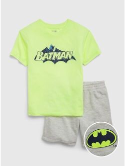 GapKids | DC 100% Recycled Batman PJ Shorts Set