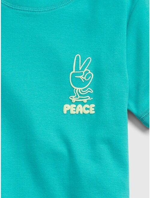 Gap Kids 100% Organic Cotton Peace PJ Shorts Set