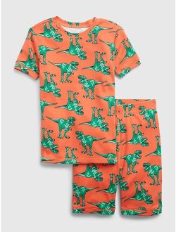 Kids 100% Organic Cotton Dino PJ Shorts Set