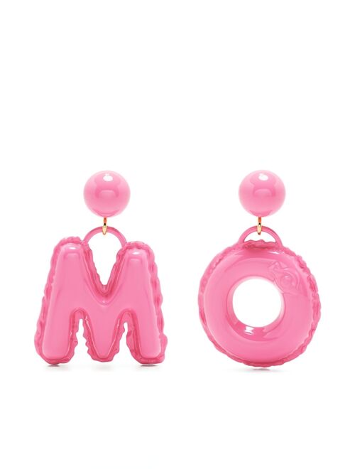 Moschino Letter drop earrings