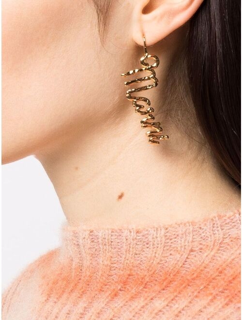 Marni lettering drop earrings