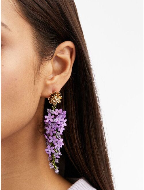 Oscar de la Renta Cascading Flower earrings