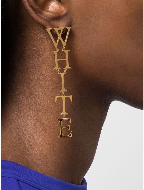 Off-White logo-lettering earrings