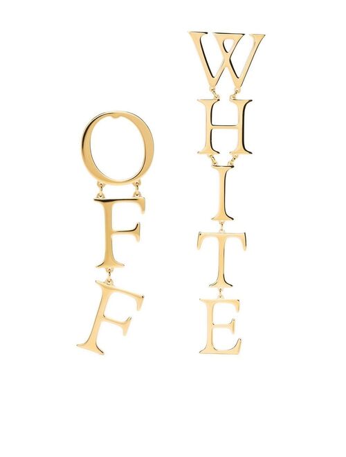 Off-White logo-lettering earrings