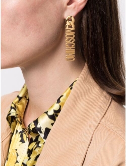 Moschino logo-lettering pendant earring