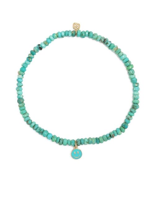 Sydney Evan 14kt yellow gold turquoise beaded bracelet