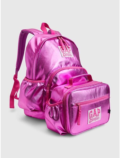 Gap Barbie Kids Recycled Arch Logo Metallic Backpack