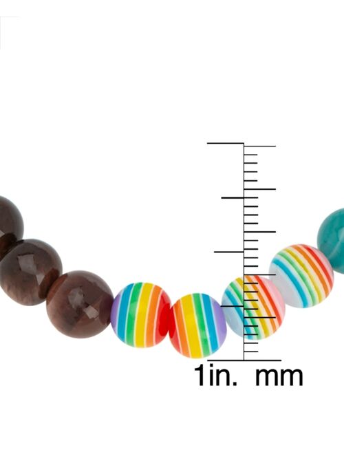 MACY'S Multicolor Colorful Beads Stretch Bracelet