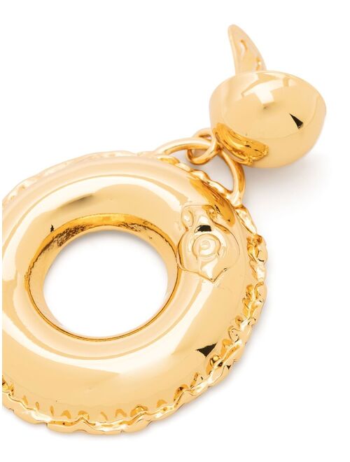 Moschino MO lettering drop earrings